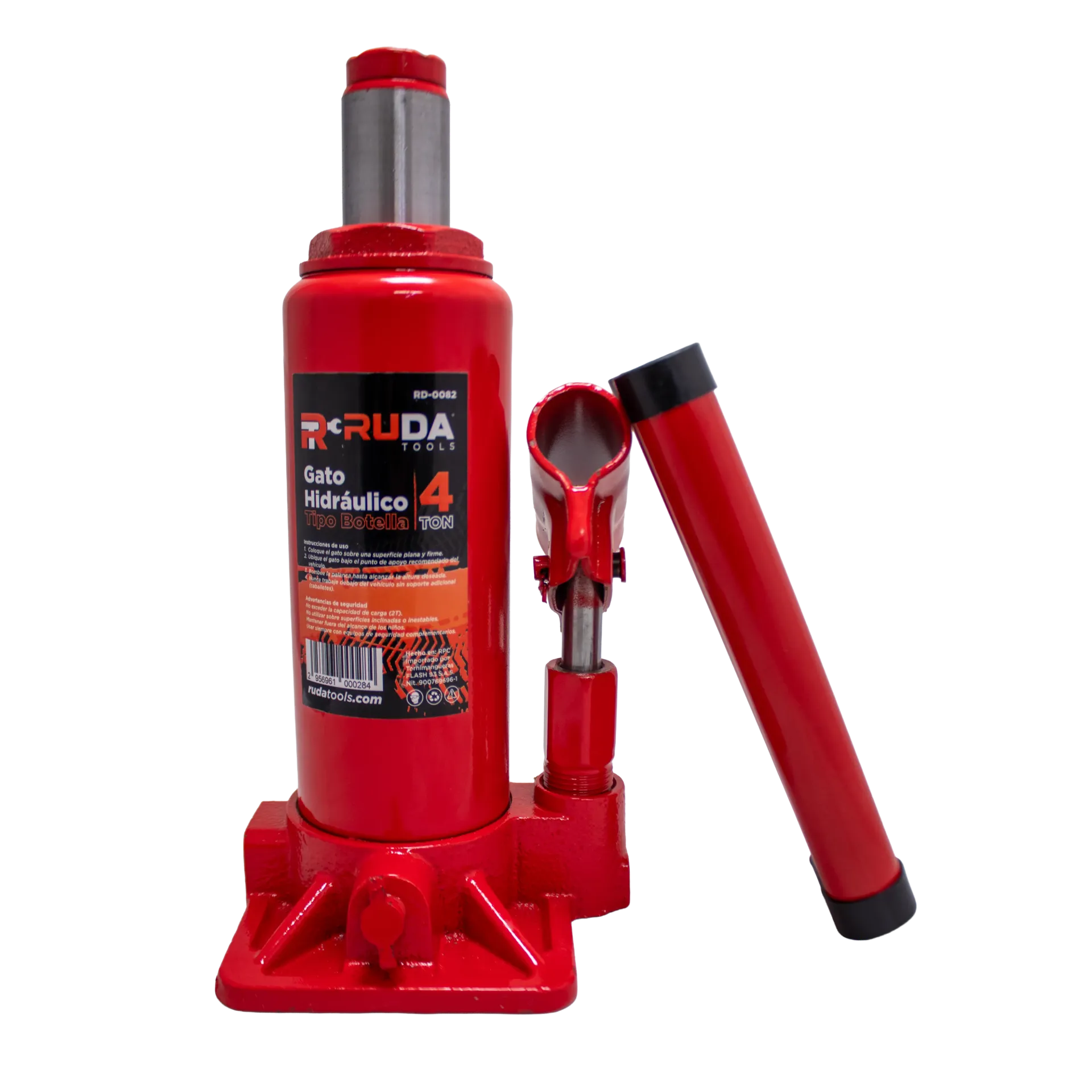 Gato Hidráulico Tipo Botella 4 Ton RUDA RD-0082