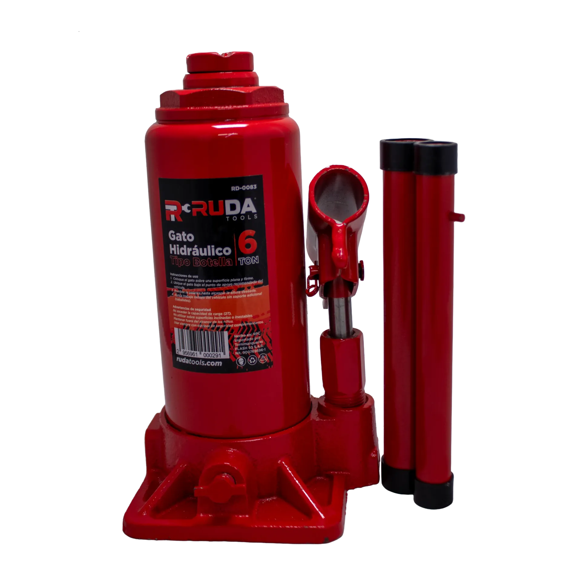 Gato Hidráulico Tipo Botella 6 Ton RUDA