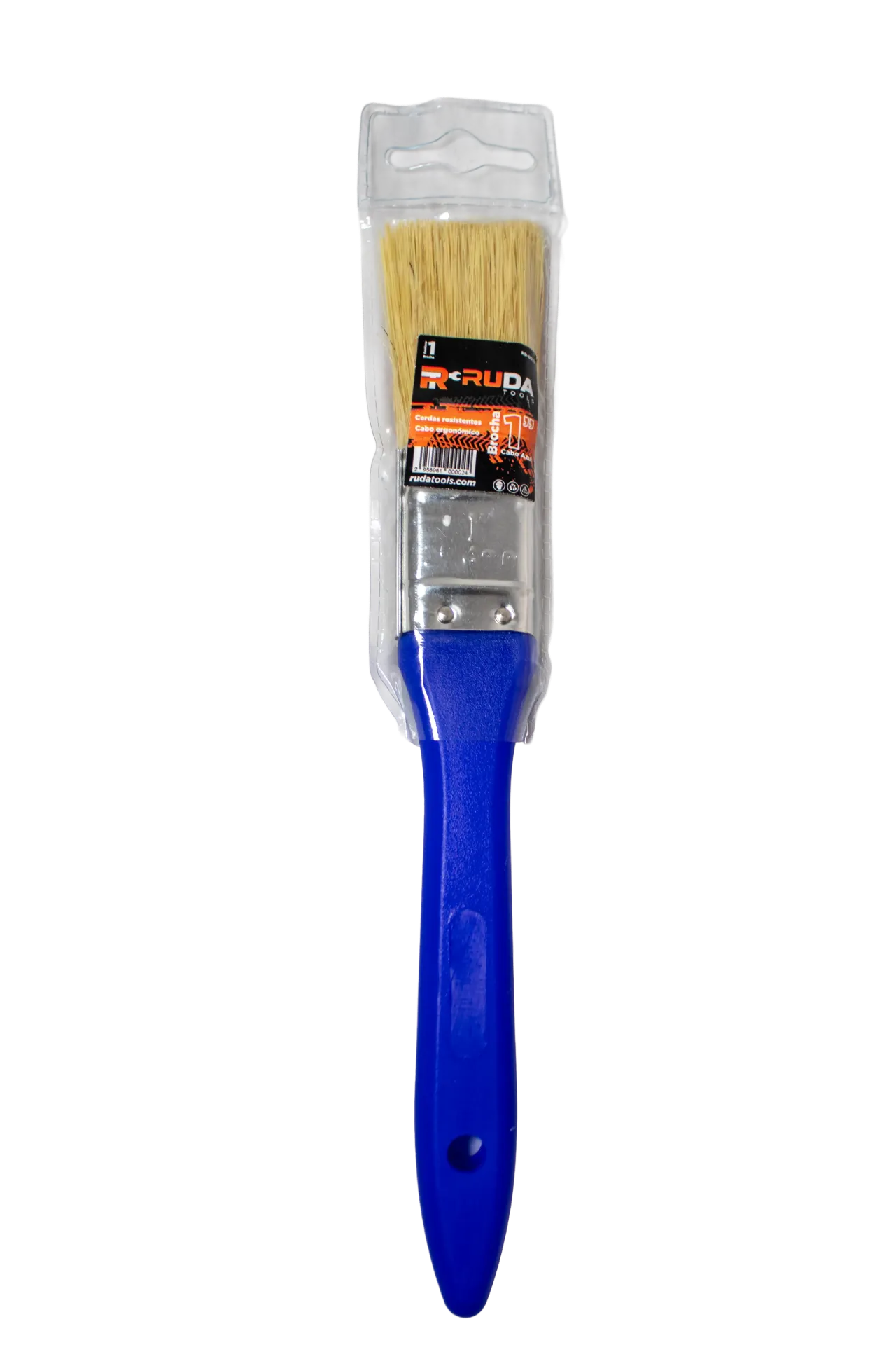 [2956961000024] Brocha 1" Cerda Blanca RUDA Cabo Azul