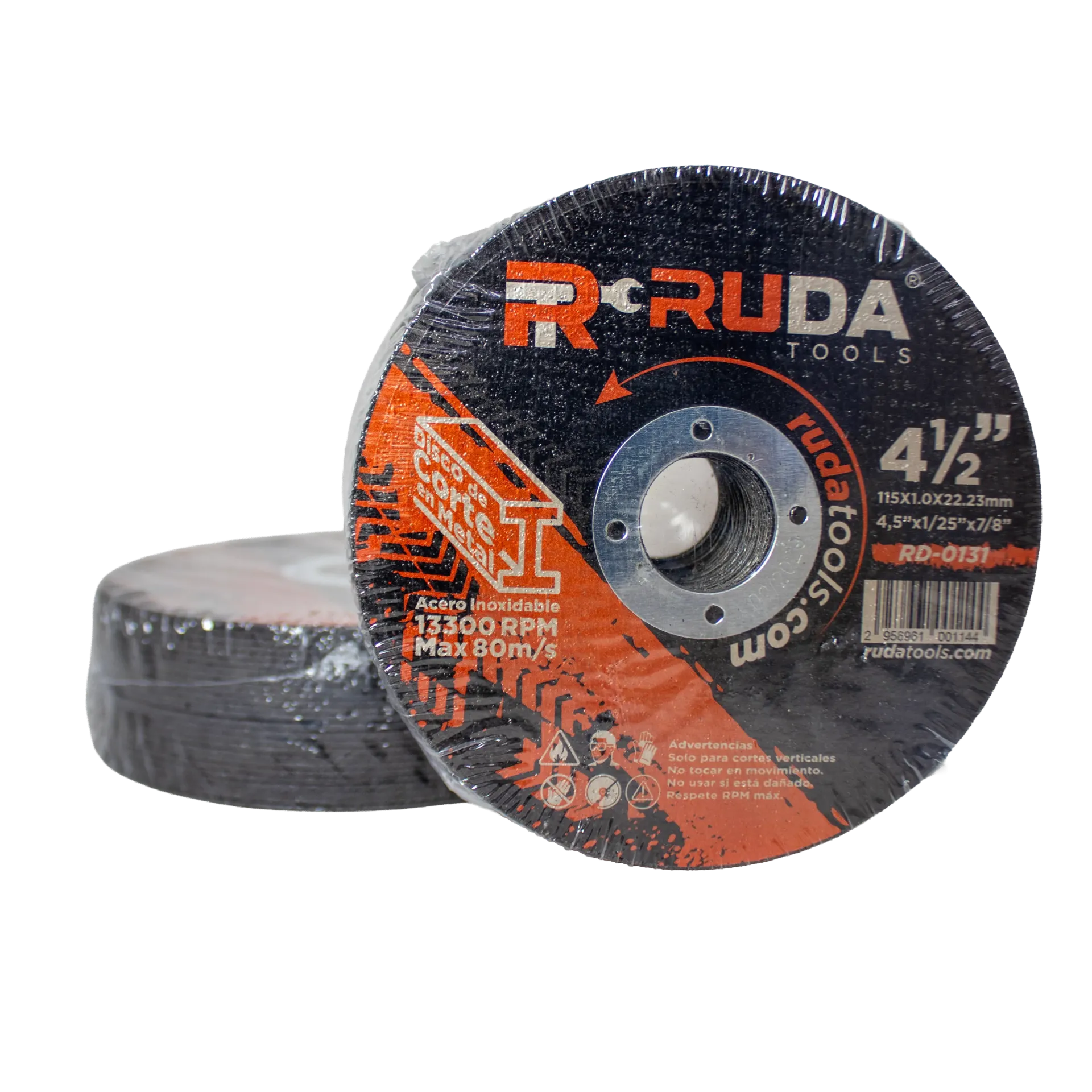 [2956961001229] Disco Corte Metal 4 1/2x1/20x7/8 RUDA X 50 UND