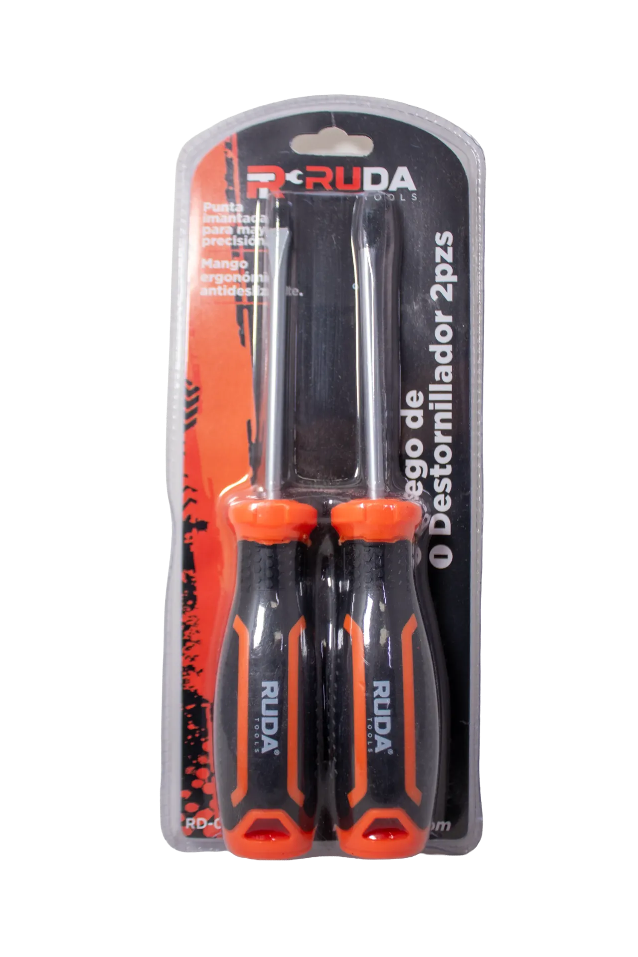 [2956961000826] Juego Destornilladores Ruda X2 Punta Plana y Estrella Mango Caucho