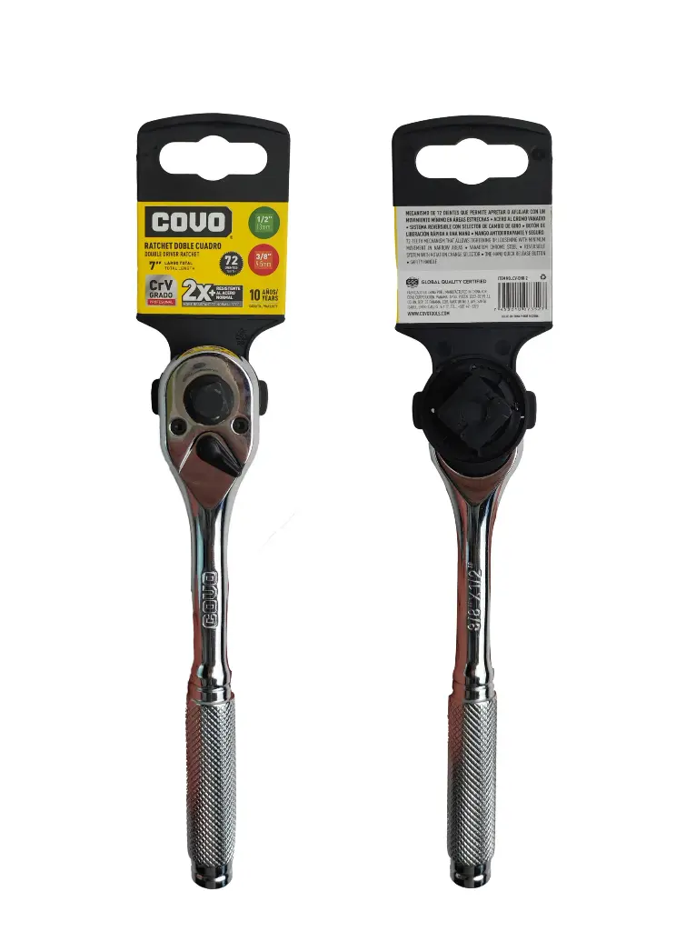 [(CV-DHR-2)] RATCHET DOBLE CUADRADO LARGO 7"