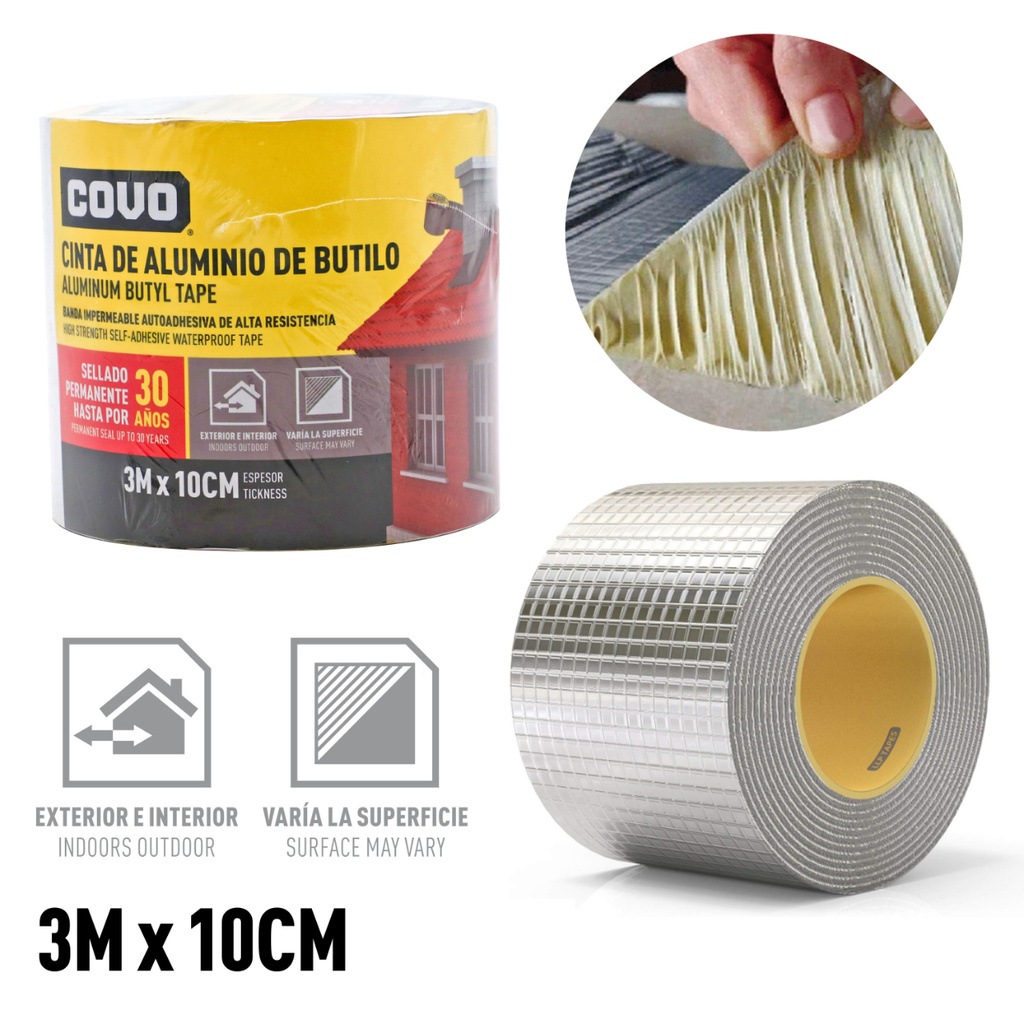 [(CV-BW-1513)] CINTA DE ALUMINIO BUTILO-10CMX3M